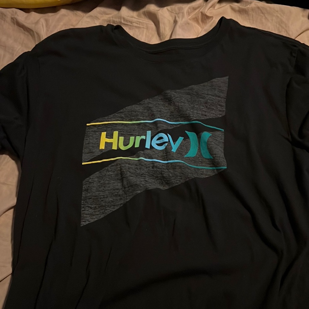 Black Sunrise Palm Tree Hurley Short Sleeve Tee ( Rarely Used ) Size L